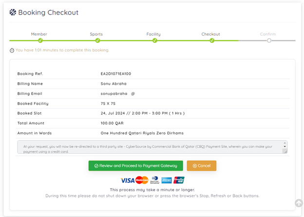ClubSys online checkout for camp and event registrations